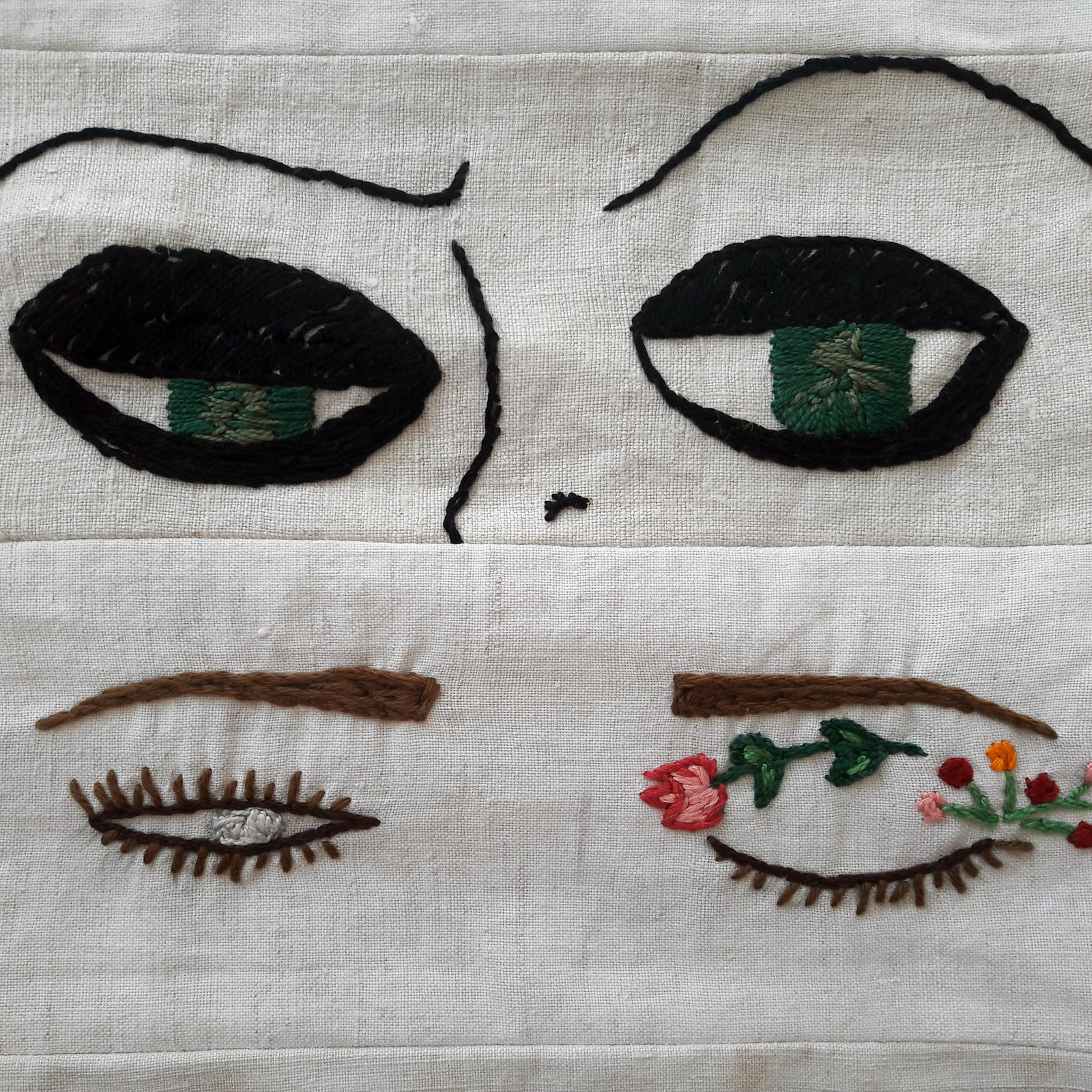 Es finden sich Augen mit einer Tränentasse